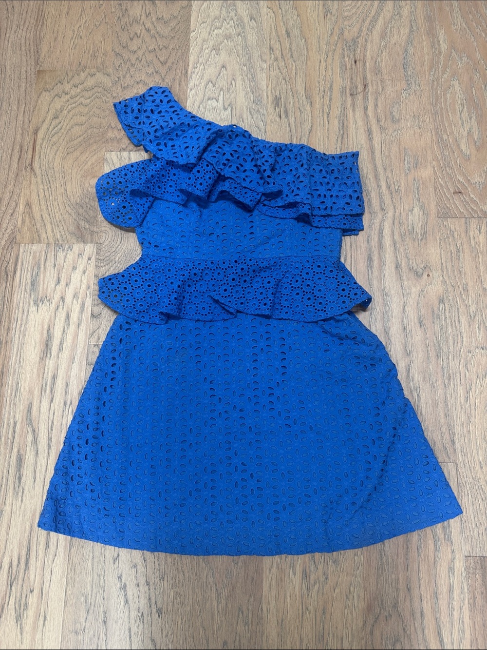Lilly Pulitzer One-Shoulder Ruffle Eyelet Dress